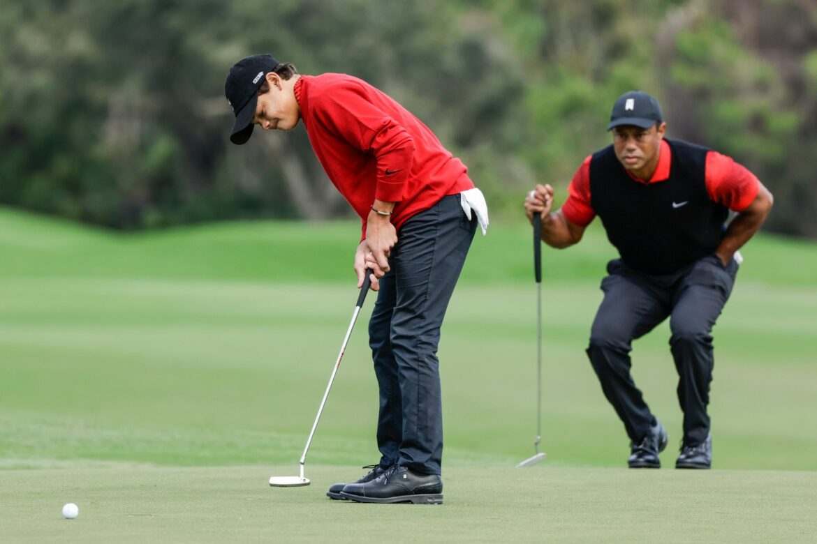 Tiger Woods und Sohn Charlie begeistern die Golf-Welt